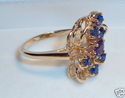 Vintage 14K Yellow Gold Sapphire Ring (6) 