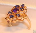 Vintage 14K Yellow Gold Sapphire Ring (6) 