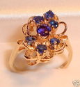 Vintage 14K Yellow Gold Sapphire Ring (6) 