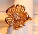 Vintage  Ultragem 14K Gold Diamond Ring (6¾) 