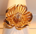 Vintage  Ultragem 14K Gold Diamond Ring (6¾) 