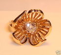 Vintage  Ultragem 14K Gold Diamond Ring (6¾) 