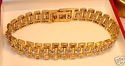 Vintage 417 10K Solid Gold Cubic Zirconia Bracelet