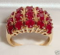 Vintage 10K Yellow Gold Ruby Ring (7¾) 