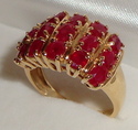 Vintage 10K Yellow Gold Ruby Ring (7¾) 