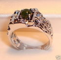 Vintage Uncas Mfg. Co. Sterling Silver Jade Ring (