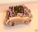 Vintage Uncas Mfg. Co. Sterling Silver Jade Ring (