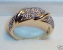 Vintage 10K Gold Pavé Set Diamond Ring (8) 