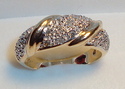 Vintage 10K Gold Pavé Set Diamond Ring (8) 
