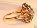 Vintage 14K Gold Emerald & Diamond Ring (8¼) 