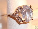 Vintage 14K White Gold Aquamarine & Diamond Ring (