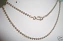 Italy 925 Sterling Silver Beaded Necklace, 18” 