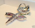 China Rhodium Plated 925 Multi-Gem Dragon Fly Pend