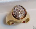 Vintage 14K Gold Pavé Set Diamond Ring (7½) 