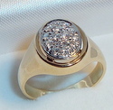 Vintage 14K Gold Pavé Set Diamond Ring (7½) 