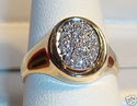 Vintage 14K Gold Pavé Set Diamond Ring (7½) 