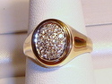 Vintage 14K Gold Pavé Set Diamond Ring (7½) 