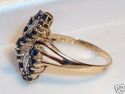 Vintage 10K Gold Sapphire & Diamond Ring (6¾) 