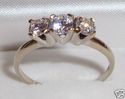 Vintage 14K White Gold Cubic Zirconia Ring (9½) 