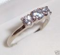 Vintage 14K White Gold Cubic Zirconia Ring (9½) 