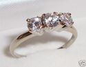 Vintage 14K White Gold Cubic Zirconia Ring (9½) 