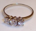 Vintage 14K White Gold Cubic Zirconia Ring (9½) 