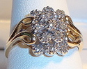 Vintage 14K Yellow & White Gold Diamond Ring (8½)