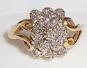 Vintage 14K Yellow & White Gold Diamond Ring (8½)