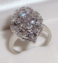 Vintage Garland 14K White Gold 1 carat Diamond Rin