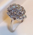 Vintage Garland 14K White Gold 1 carat Diamond Rin