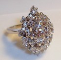 Vintage Garland 14K White Gold 1 carat Diamond Rin