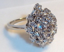 Vintage Garland 14K White Gold 1 carat Diamond Rin