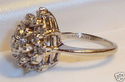 Vintage Garland 14K White Gold 1 carat Diamond Rin