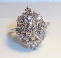 Vintage Garland 14K White Gold 1 carat Diamond Rin