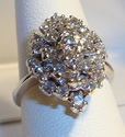 Vintage Garland 14K White Gold 1 carat Diamond Rin