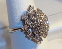 Vintage Garland 14K White Gold 1 carat Diamond Rin