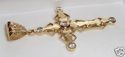 Vintage 10K Yellow Gold Cubic Zirconia Cross Penda