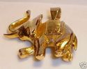 Vintage 10K Yellow Gold Elephant Brooch/Pendant   