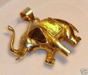 Vintage 10K Yellow Gold Elephant Brooch/Pendant   