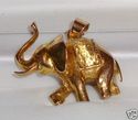 Vintage 10K Yellow Gold Elephant Brooch/Pendant   