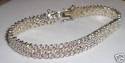 Vintage 925 Sterling Silver Cubic Zirconia Bracele