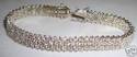 Vintage 925 Sterling Silver Cubic Zirconia Bracele