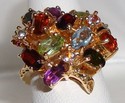 Vintage 14K Yellow Gold Multi-Gem Ring (3¼) 