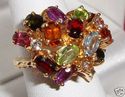 Vintage 14K Yellow Gold Multi-Gem Ring (3¼) 