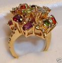 Vintage 14K Yellow Gold Multi-Gem Ring (3¼) 