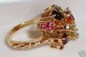 Vintage 14K Yellow Gold Multi-Gem Ring (3¼) 