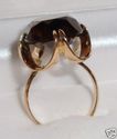 Vintage 14K Yellow Gold Smoky Quartz Ring (6) 