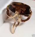 Vintage 14K Yellow Gold Smoky Quartz Ring (6) 