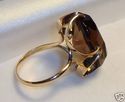 Vintage 14K Yellow Gold Smoky Quartz Ring (6) 