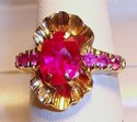 Vintage 10K Yellow Gold Ruby Ring (5¾) 